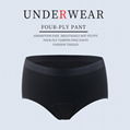 Ladies 4 Layer Leak Proof Menstrual Panties Bamboo Tampon Free Period Panty