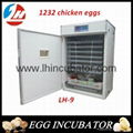 Full Automatic 1232 eggs incubator for