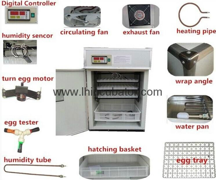 Wooden packed fully Automatic Egg Incubator for sale 2