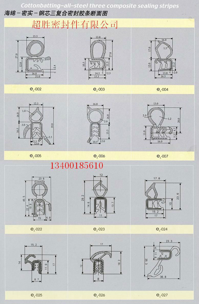 電動汽車門框密封膠條 5