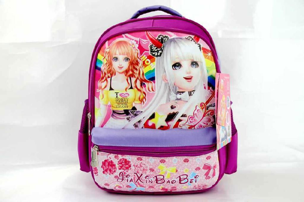 Cartoon cartoon cute pupil bag student bag Nylon Backpack