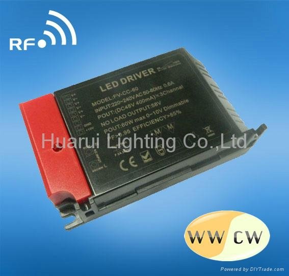 60W ip20 2.4G RF and color temperature adjustable LED driver 