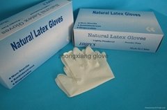 Powdered and powder free latex medical examination disposable Latex Gloves
