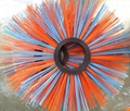 plastic disc poly bristle cleaning brush for road sweeper 