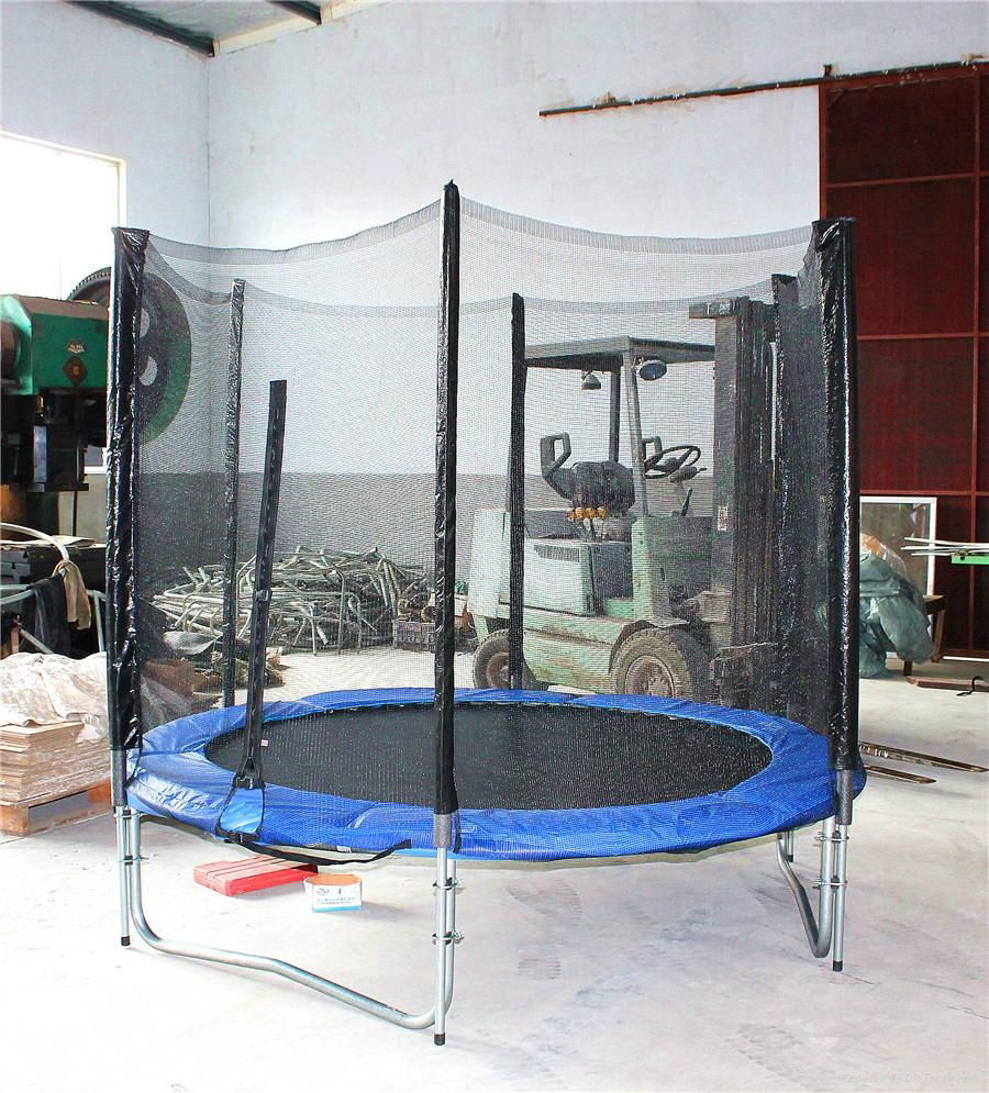 12ft inside bungee trampoline with basket ball hoop 4