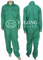 green color flame retardant coverall