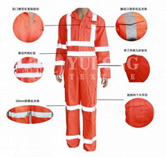 fluorescent orange coverall