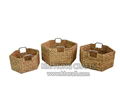 Water hyacinth basket with inox handle 1