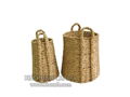 Water hyacinth basket with braid handle