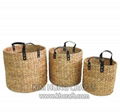 Round No frame Water hyacinth basket