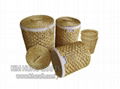 Round Water hyacinth hamper