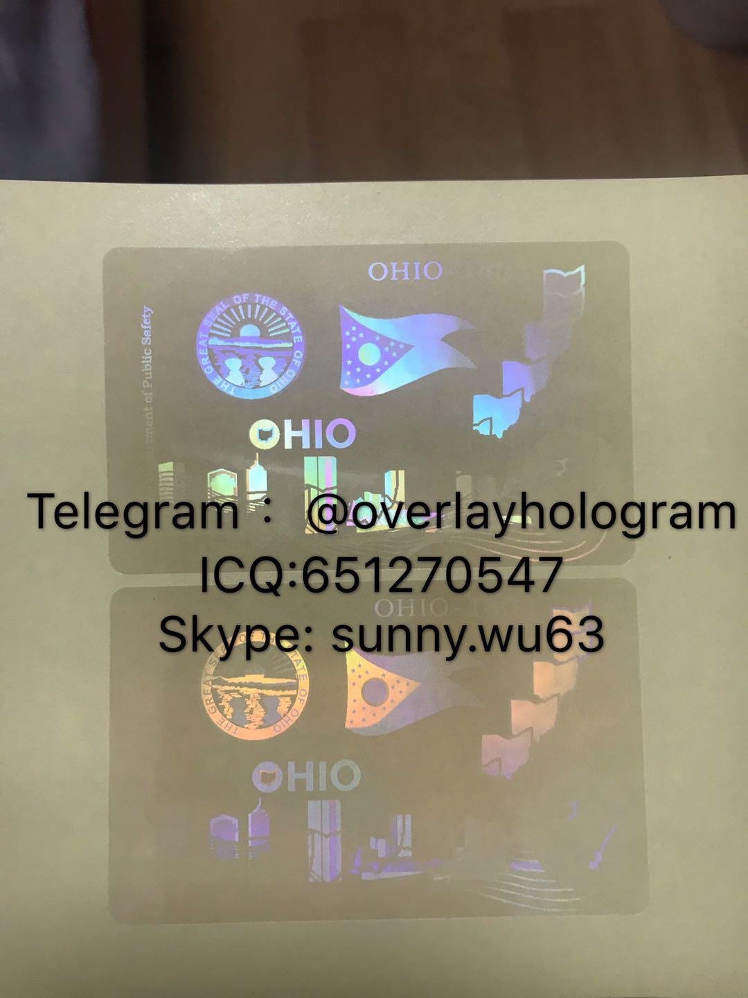 Ohio state ID overlay OH hologram 2
