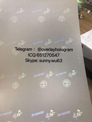 Tennessee ID  laminate sheet hologram 