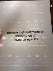 NM ID overlay laminate sheet hologram 