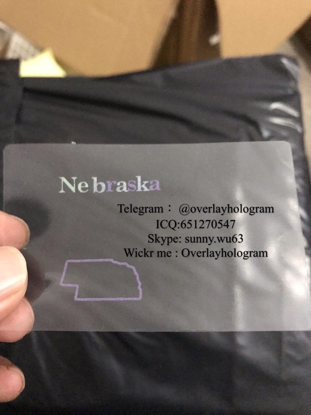 Nebraska ID hologram sticker Nebraska ID overlay  1