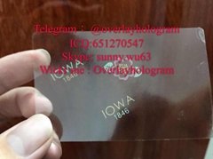 Iowa ID hologram iowa state OVI overlay sticker