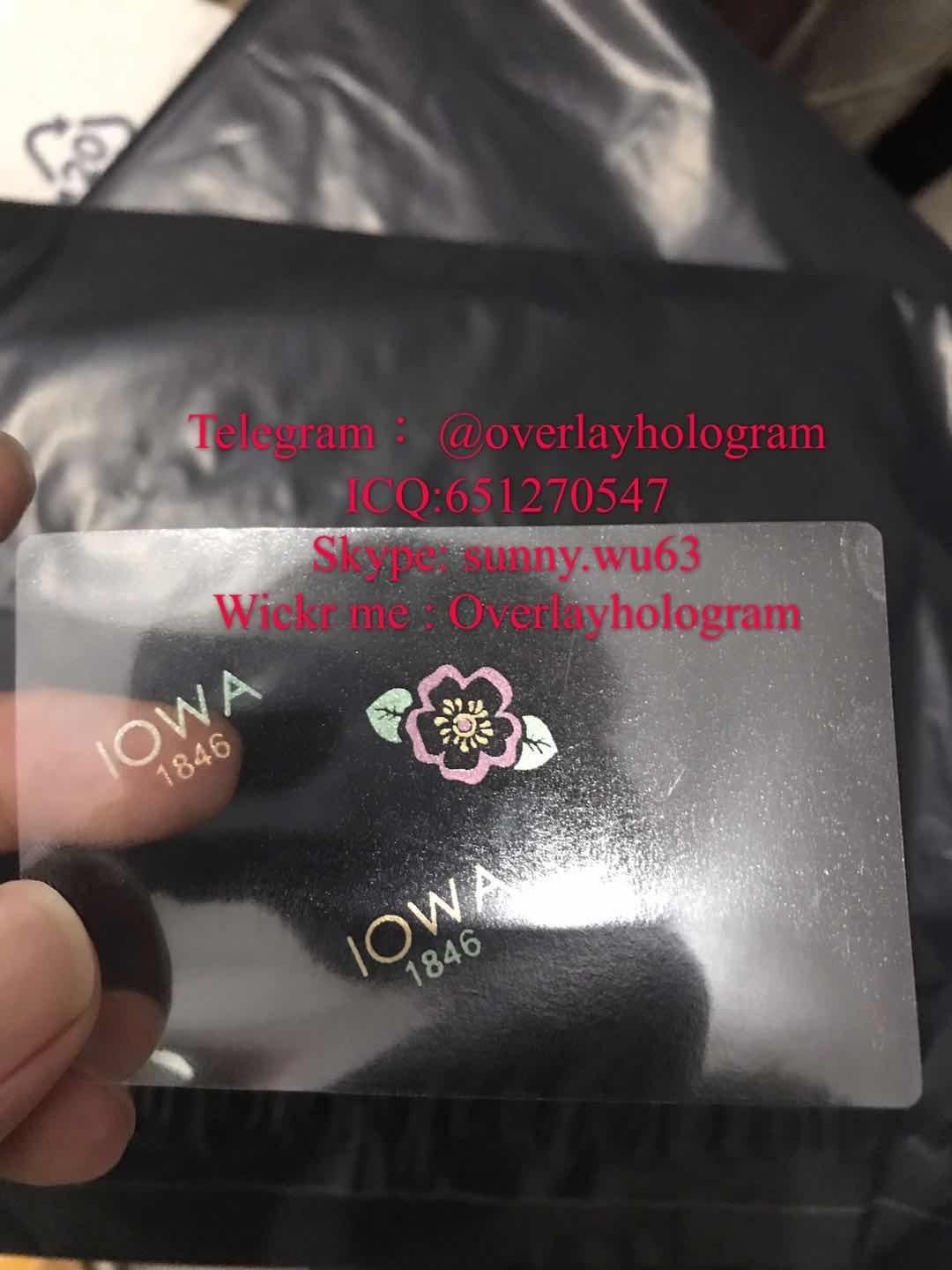 Iowa ID hologram iowa state OVI overlay sticker 2