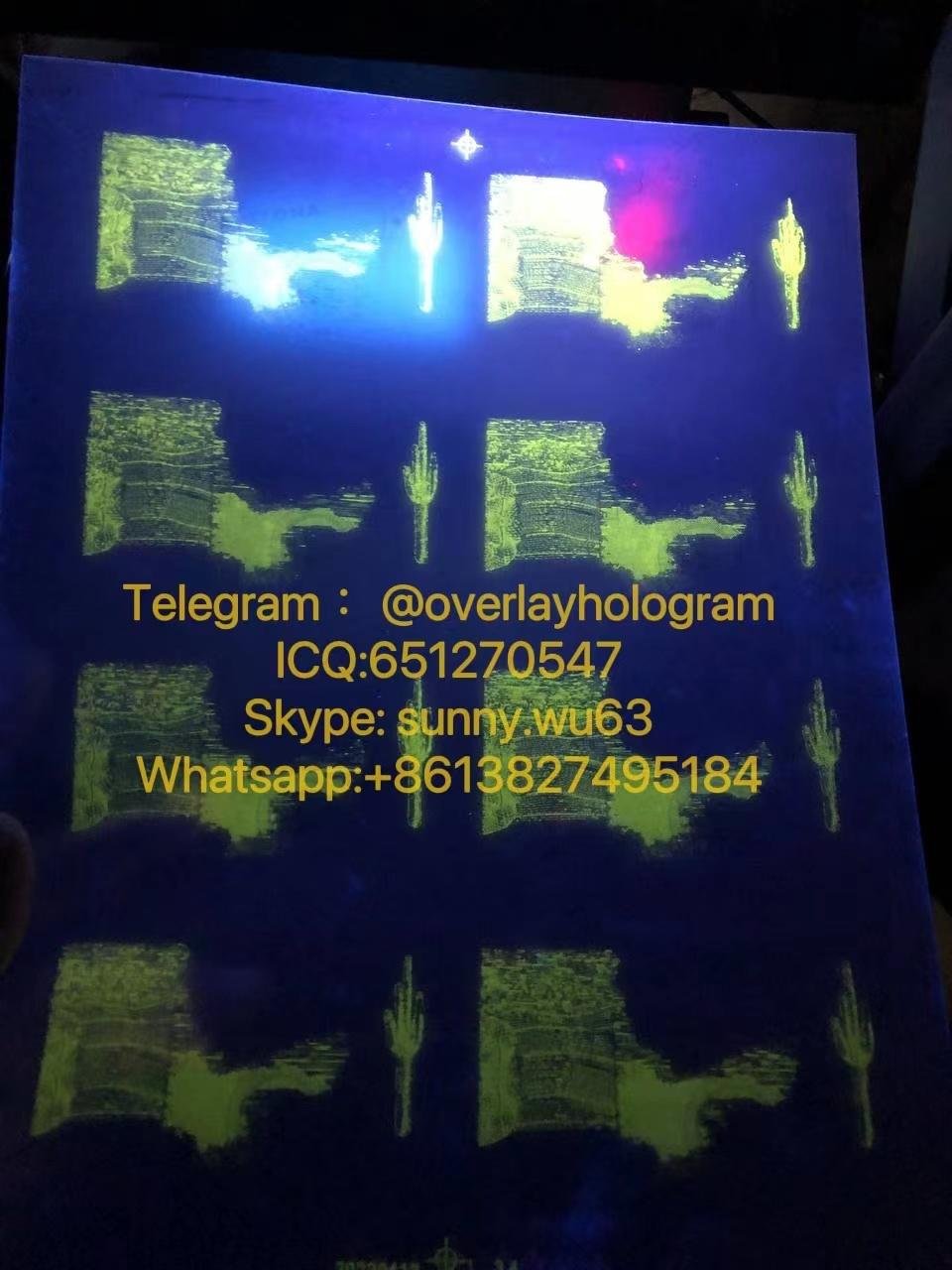 Arizona ID hologram laminate sheet AZ ovi overlay 2