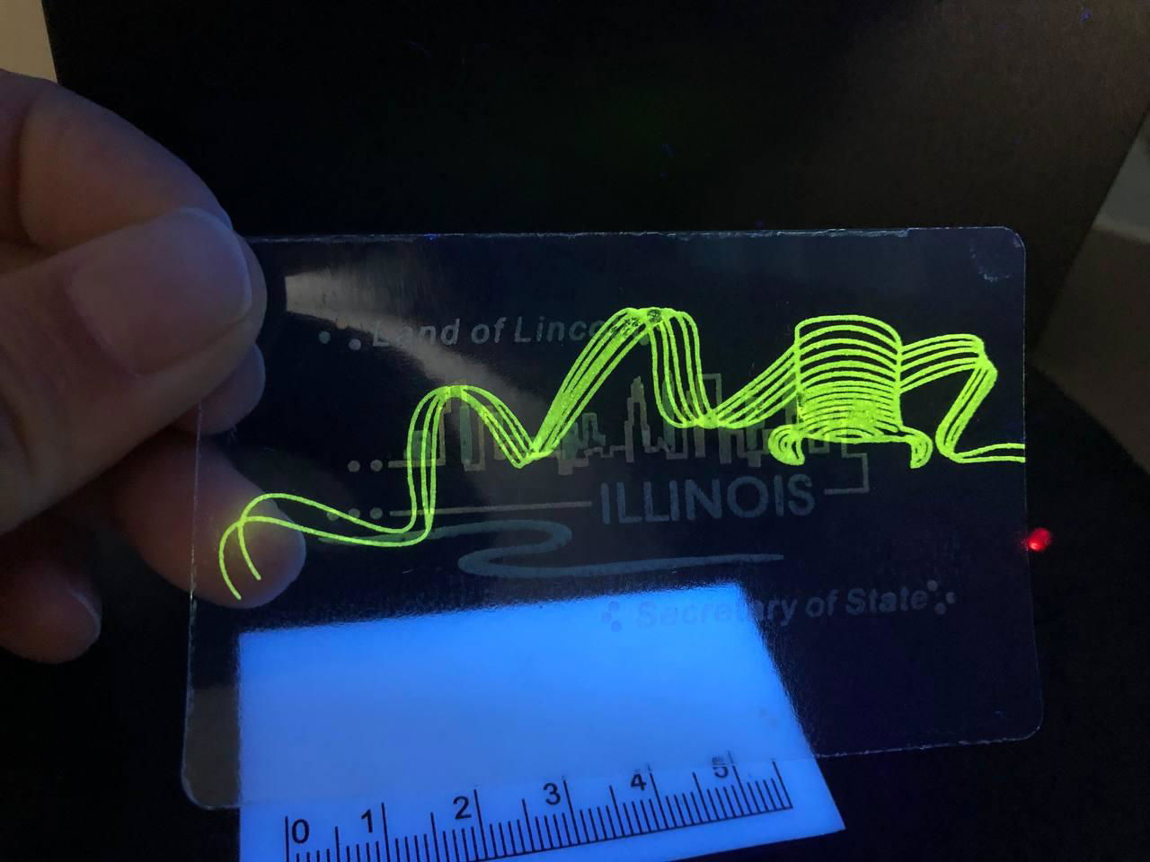 New Illinois fake ID overlay state IL hologram