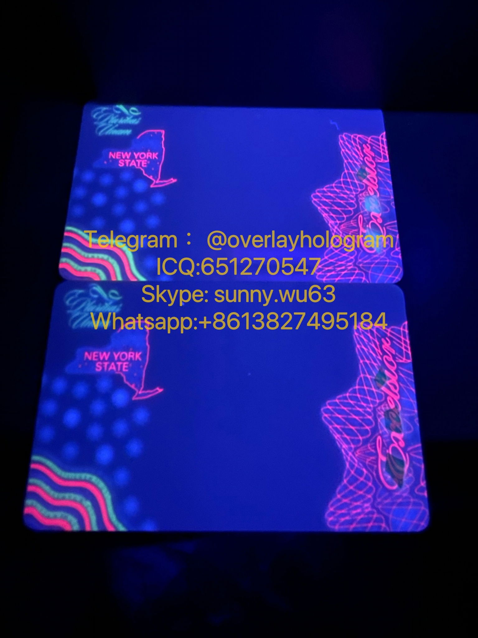 2023 New York UV card ID UV Blank Card Ny UV windon Card I 2