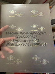 NJ Laminate sheet hologram NJ ID hologram