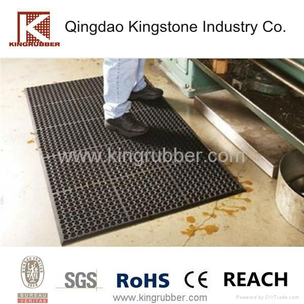  heavy duty rubber mat with many drainage hole 5