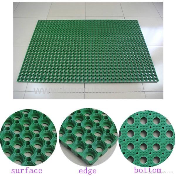  heavy duty rubber mat with many drainage hole 3