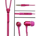 cheap zipper earphones with mic and VOL