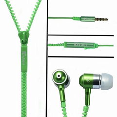 promotional zipper headphones for mobile phone