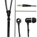 mp3 metal zipper earphones for sports