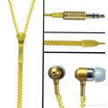 3.5mm connector zipper earphones for computer 1