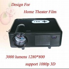 3000 lumens 1280*800 resolution led full hd 1080p mini video projector