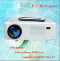 3000 lumens 1280*800 resolution led full hd 1080p mini video projector 5