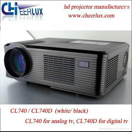 Portable USB Projector With 16:9 100-260Inch Big Screen Image Support 1080p 3D 2