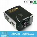 150 Inches Big Image 800*600 Resolution 2.5kg Portable Support 1080p 3D High Qua