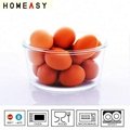 Round pyrex glass food container with airtight lid 3pcs set 2