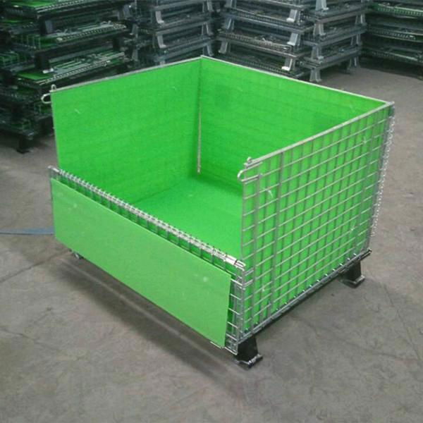 galvanized rolling folding wire cage with wheels 3