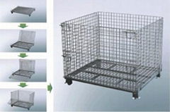 warehouse wire mesh cage for material handling
