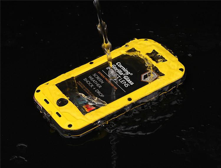 Hard Metal Tempered Glass Shockproof Mobile Phone Case for iPhone 5 3