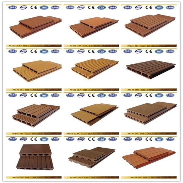 China factory environmental wpc decking floor tile wood plastic composite 2