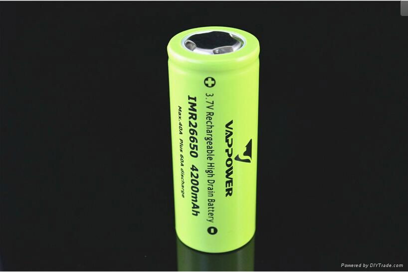  (60A) High Power Battery VAPPOWER 3.7V IMR26650 4200mAh for e-cigarette