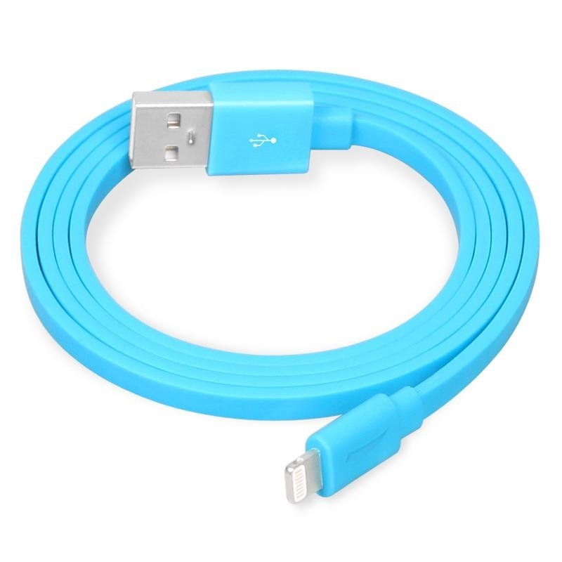 Factory MFi 8pin flat sync charging USB cable for iPhone5/6