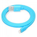 Factory MFi 8pin flat sync charging USB cable for iPhone5/6 1
