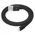 TPE MFi certified tangle free sync charging USB cable