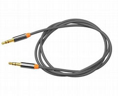 3.5mm jack audio AUX cable for car with golden plated metal