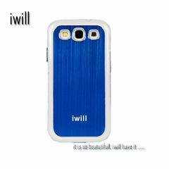 pc luxury brushed alumium for samsung galaxy s3 mini case 