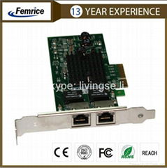 1000Mbps Dual-port Fiber Optical Ethernet RJ45 Copper Cable Server Network Card