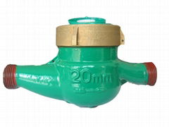 Single Jet Dry Dial Brass Water Meter