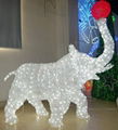 led christmas figures 3D acrylic animals led deer motif christmas light  5