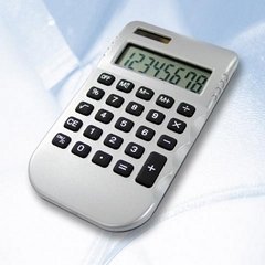 Dual power, 8 digit calculator